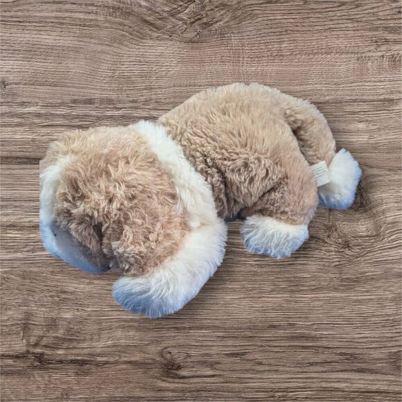 Vintage Plush Saint Bernard Dog Stuffed Animal 10-Inch tan brown - Picture 4 of 10